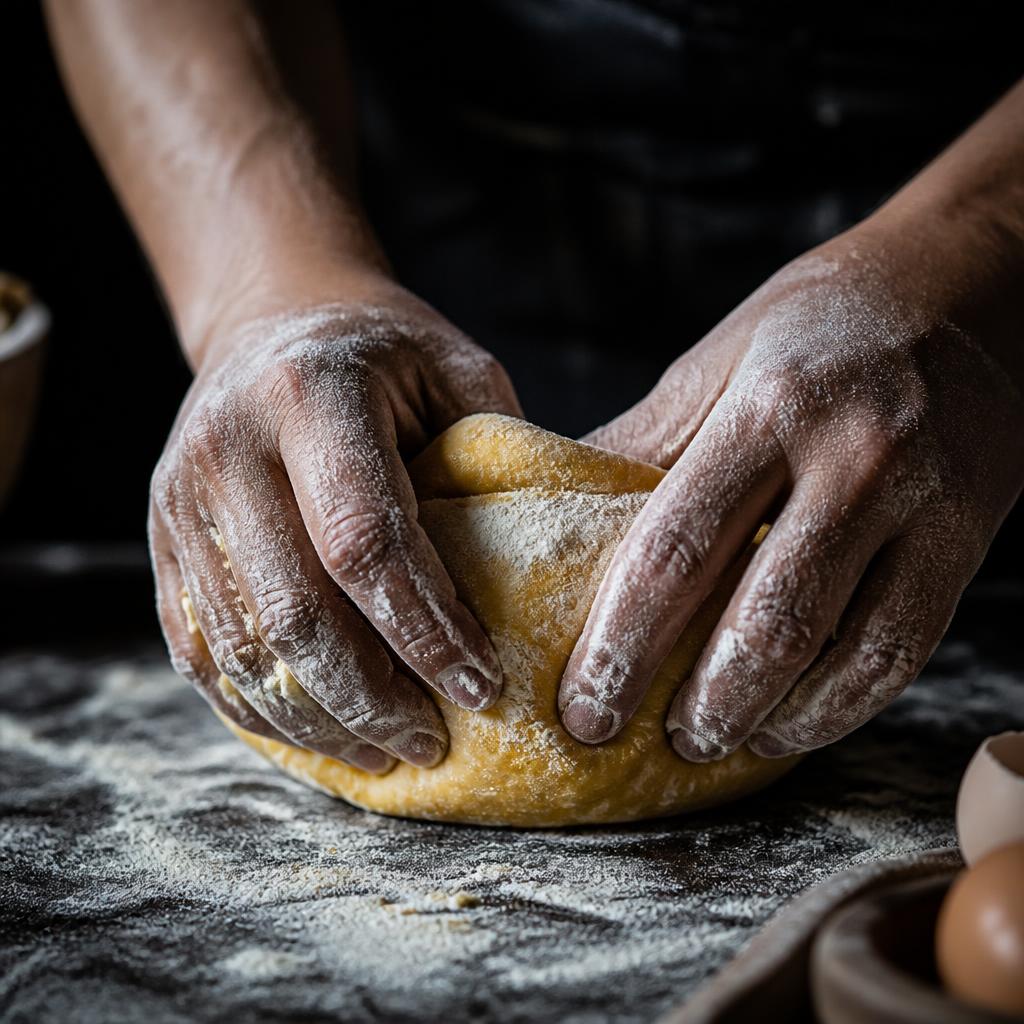 Verse pastadeeg met de hand gekneed